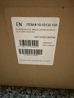 Pokemon Mega Evolution Mega Latias EX Box Case Of 6 Factory Sealed - Image 1