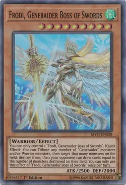 Frodi, Generaider Boss of Swords - MYFI-EN028 - Super Rare - 1st Edition - Light - Image 1