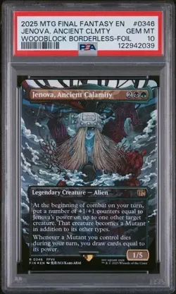 Jenova, Ancient Calamity (Borderless) Final Fantasy Foil PSA 10 MTG - Image 1