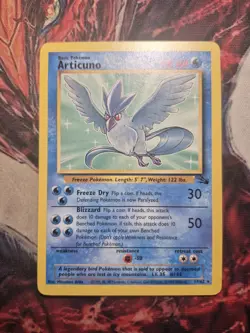 Pokemon Articuno 17/62 Fossil Unlimited Non-Holo Rare Card LP - Image 1