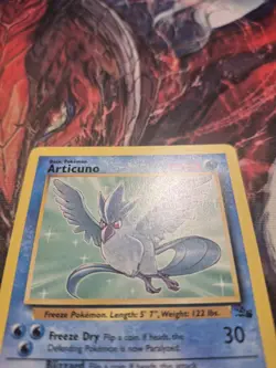 Pokemon Articuno 17/62 Fossil Unlimited Non-Holo Rare Card LP - Image 2
