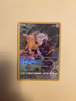Pikachu & Akari TG05/TG30 Lost Origin Trainer Gallery Ultra Rare Pokemon Card - Image 1