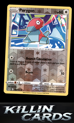 Reverse Holofoil Porygon 140/196 Pokemon Common SWSH11: Lost Origin Card NM - Image 1