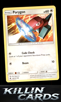 Porygon 103/147 Pokemon Common SM - Burning Shadows Card NM - Image 1