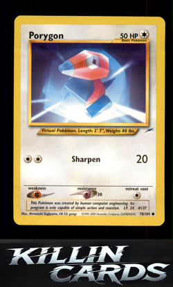 Porygon 078/105 Pokemon Common Neo Destiny Card NM - Image 1