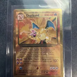 Pokemon Card Charizard 4/102 Gold Metal Celebrations UPC 25th Anniversary - Image 1