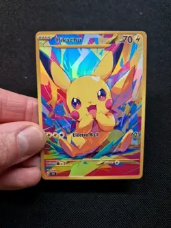 Pikachu Full Art Gold Rainbow Holo Custom Promo Art Card - Image 1