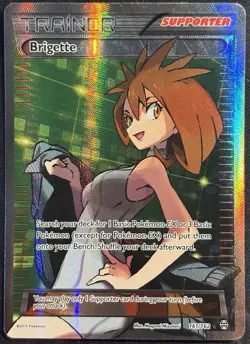 Brigette 161/162 - XY Breakthrough Pokemon TCG Ultra Rare 2015 Holo - HP Card - Image 1