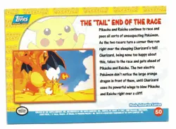 Pokemon Card Topps HOLO FOIL The Tail End of the Race Movie Animation #50 Blue! - Image 2