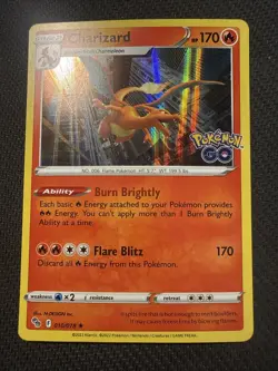 Charizard x2 Pokemon GO Reverse Holo & HOLO Cards 010/078 NM-LP -🔥 2022 - Image 3