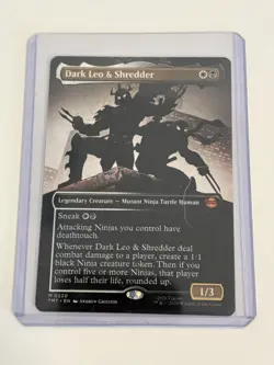 Dark Leo & Shredder Borderless NON Foil Teenage Mutant Ninja Turtles TMT MTG - Image 1