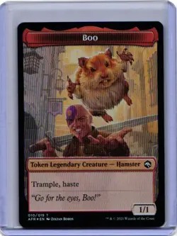 Boo Token MTG FOIL Adventures in Forgotten Realms Commander Token Magic Card x1 - Image 1