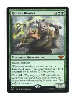 MTG - Railway Brawler - Normal - Outlaws of Thunder Junction - Near Mint - Image 1