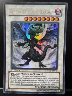 Yu-Gi-Oh! YuGiOh Infernity Doom Dragon TSHD-EN042 1st Edition Ultra Rare LP - Image 1