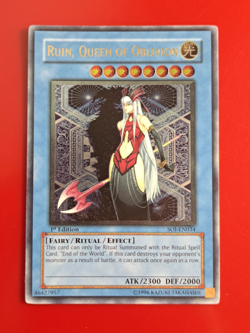 Yu-Gi-Oh! Ruin, Queen of Oblivion (SOI-EN034) ULTIMATE RARE, 1st EDITION, VLP - Image 2