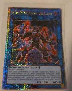 Yu-Gi-Oh Xtra HERO Cross Crusader Quarter Century Secret Rare RA04-EN076 - Image 4