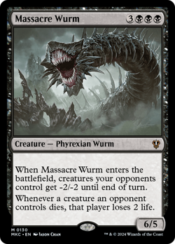 Massacre Wurm #130 | Near Mint | Murders at Karlov Manor MKC Magic MTG - Image 1