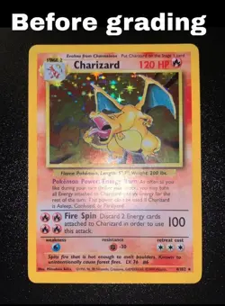 1999 Pokemon CHARIZARD Base Set HOLO Unlimited 4/102 PSA 7 - Holo Bleed! - Image 5