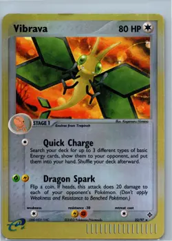 Vibrava 22/97 EX Dragon Reverse Holo Rare 2003 Pokemon Card - Image 1