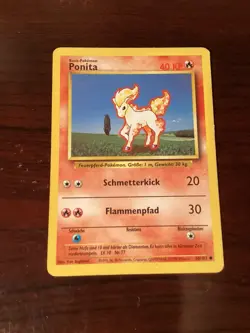 Pokemon Card German 60/102 Ponita Common Base Set 1999 - Image 1
