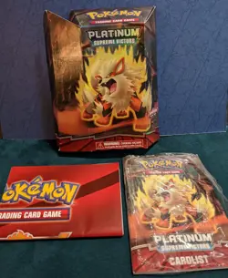 [EMPTY] Pokemon Ignition Theme Deck Box With Card List And Playmat - 2009 Plat. - Image 1