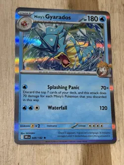 Awesome Pokemon Card Misty’s Gyarados Reverse Holo + Reg Holo 049/182 Nm/mint - Image 3
