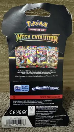 Pokemon Cards - Mega Evolution - Sleeved Booster Pack [10 Cards] - New Sealed - Image 2