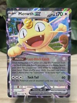 Meowth ex 062/088 Holo Perfect Order Pokemon Card NM+ - Image 1