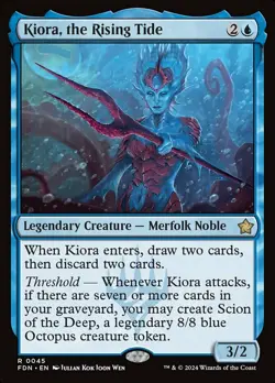x1 Kiora, the Rising Tide R MTG Foundations M/NM, English - Image 1