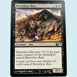 Relentless Rats, Magic 2011, LP Lightly Played, Magic the Gathering MTG - Image 1