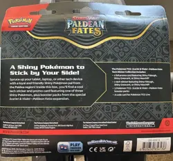 Pokemon Paldean Fates Tech Sticker Collection 3 Booster Pack Blister- Fidough - Image 2