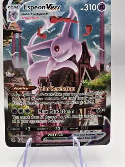 Pokemon Espeon VMAX Alternate Art Secret Rare 270/264 Fusion Strike Holo 310 HP - Image 1