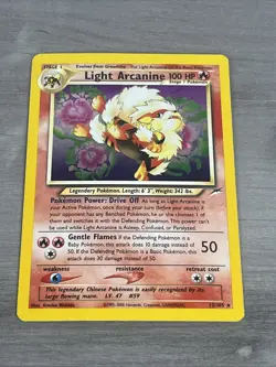 2002 Pokemon Neo Destiny Light Arcanine Holo #12/105 - Image 1