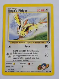 Koga's Pidgey 80/132 Common Gym Challenge Pokemon NM - Image 1