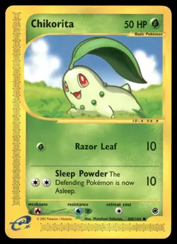 CHIKORITA 100/165 C MP EXPEDITION BASE SET POKEMON - Image 2