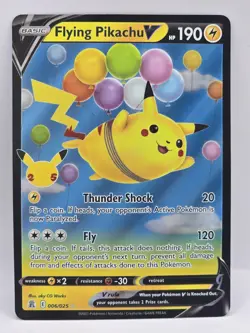 Pokemon TCG Flying Pikachu V 6/25 25th Anniversary Celebrations Ultra Rare - Image 1