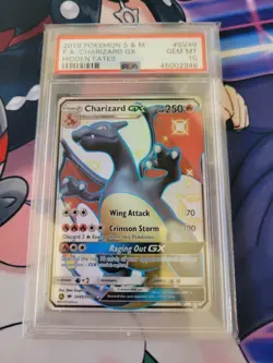 Pokemon Charizard GX Full Art 2019 Hidden Fates #SV49 PSA 10 Gem Mint - Image 1