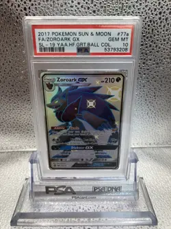 PSA 10 Zoroark GX Shiny Full Art 77a/73 Hidden Fates Pokemon English - Image 1