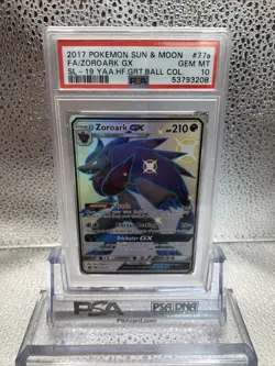 PSA 10 Zoroark GX Shiny Full Art 77a/73 Hidden Fates Pokemon English - Image 2