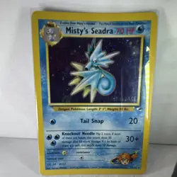 Pokemon TCG Misty's Seadra Prerelease Gym Heroes Promo Holo 9/132 70 HP - Image 1