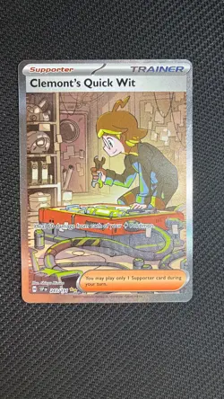 🔥Clemonts Quick Wit 243/191 Pokemon Surging Sparks Special Illustration Rare🔥 - Image 1