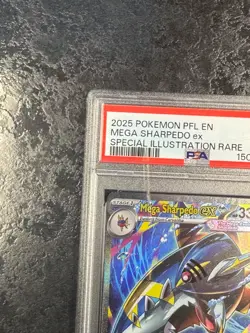 2025 POKEMON PFL EN MEGA SHARPEDO ex SPECIAL ILLUSTRATION RARE #127 💎 PSA 9 - Image 3