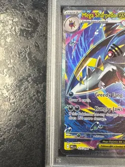 2025 POKEMON PFL EN MEGA SHARPEDO ex SPECIAL ILLUSTRATION RARE #127 💎 PSA 9 - Image 4