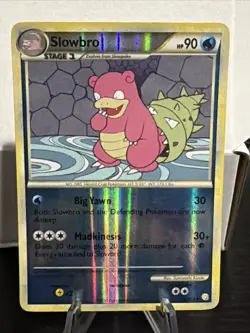 Pokemon SLOWBRO 52/123 Reverse Holo (2010 HeartGold SoulSilver) MP - Image 1