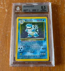 Pokemon Blastoise Base Set 2 Holo Rare - BGS Beckett 8.5 NM-MT+ Sub Grades 9 +U - Image 1