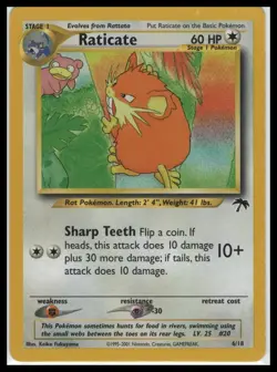 Pokemon TCG Southern Islands Raticate #06/18 Lightly Played - Image 1