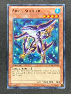 Yugioh Abyss Soldier SDRE-EN014 1st Edition Structure Deck: Realm of the Sea MP - Image 1