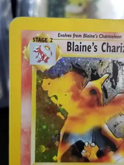 [HP/DMG](B) English Blaine's Charizard 2/132 Gym Challenge Holo Pokemon TCG - Image 3