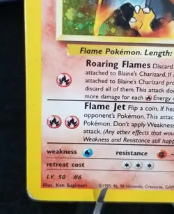 [HP/DMG](B) English Blaine's Charizard 2/132 Gym Challenge Holo Pokemon TCG - Image 5