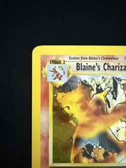 Blaine’s Charizard 2/132 LP Holo Fighting Symbol ERROR Gym Challenge - Image 2